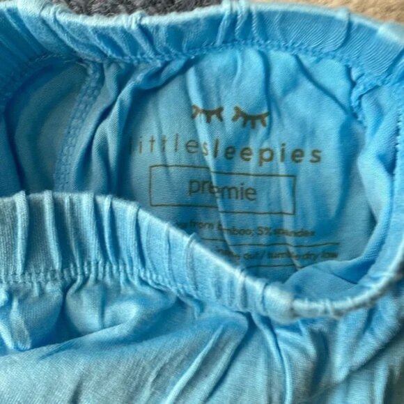 Little Sleepies Blue preemie pants - Picture 3 of 4